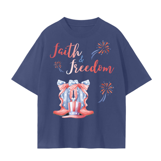 Faith & Freedom T-shirt - Red Edition Relax Fit