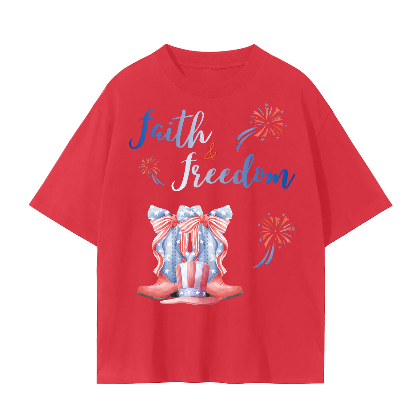 Faith & Freedom T-shirt - Blue Edition Relax Fit