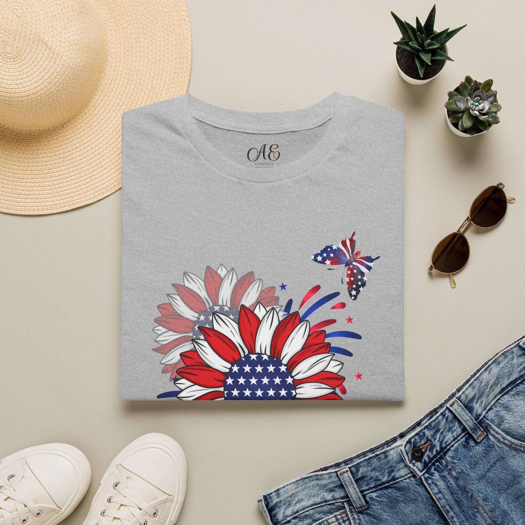 Flowers & Butterflies - Red Edition Classic Fit T-shirt