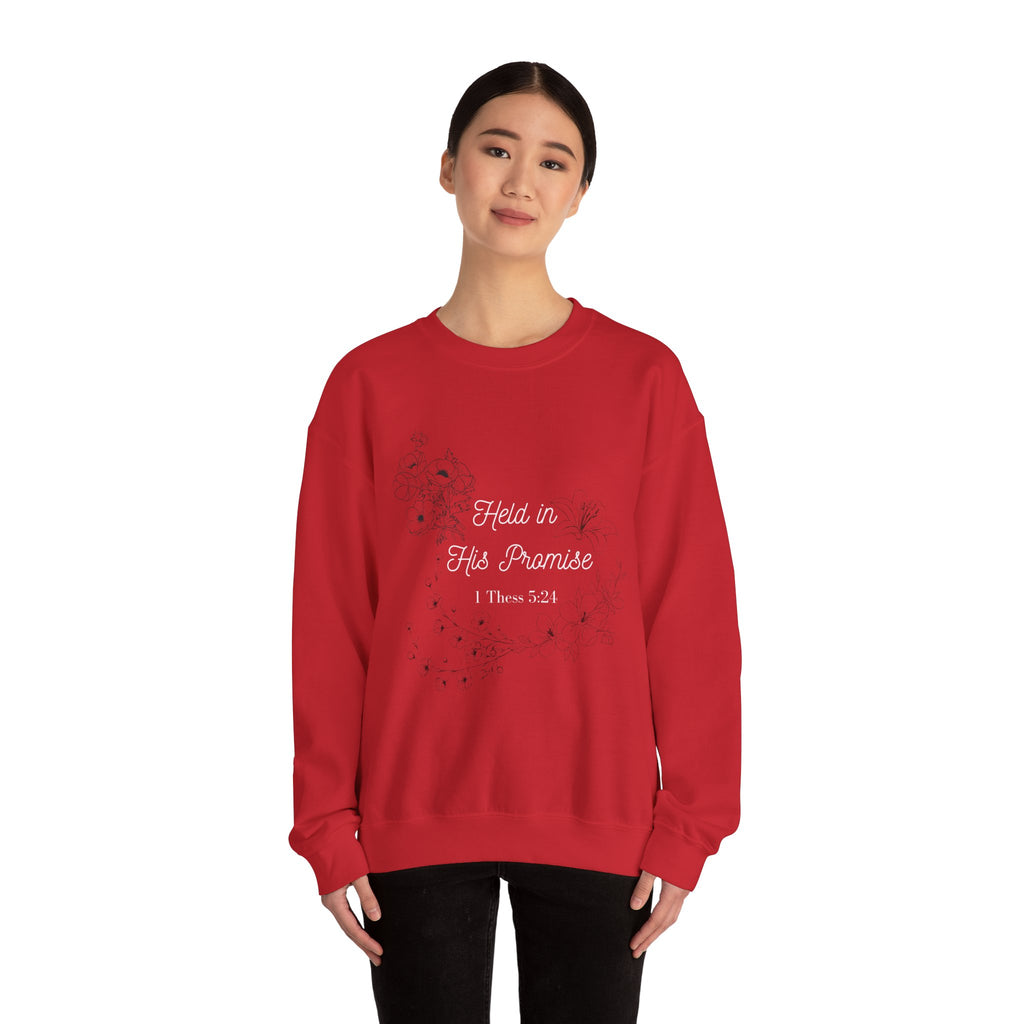 Held in His Promise Crewneck Sweatshirt