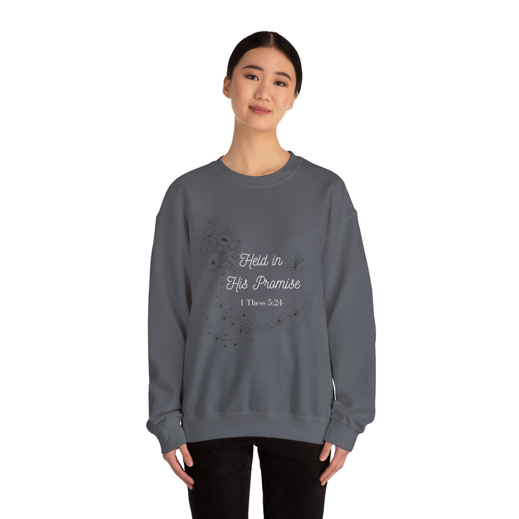 Held in His Promise Crewneck Sweatshirt