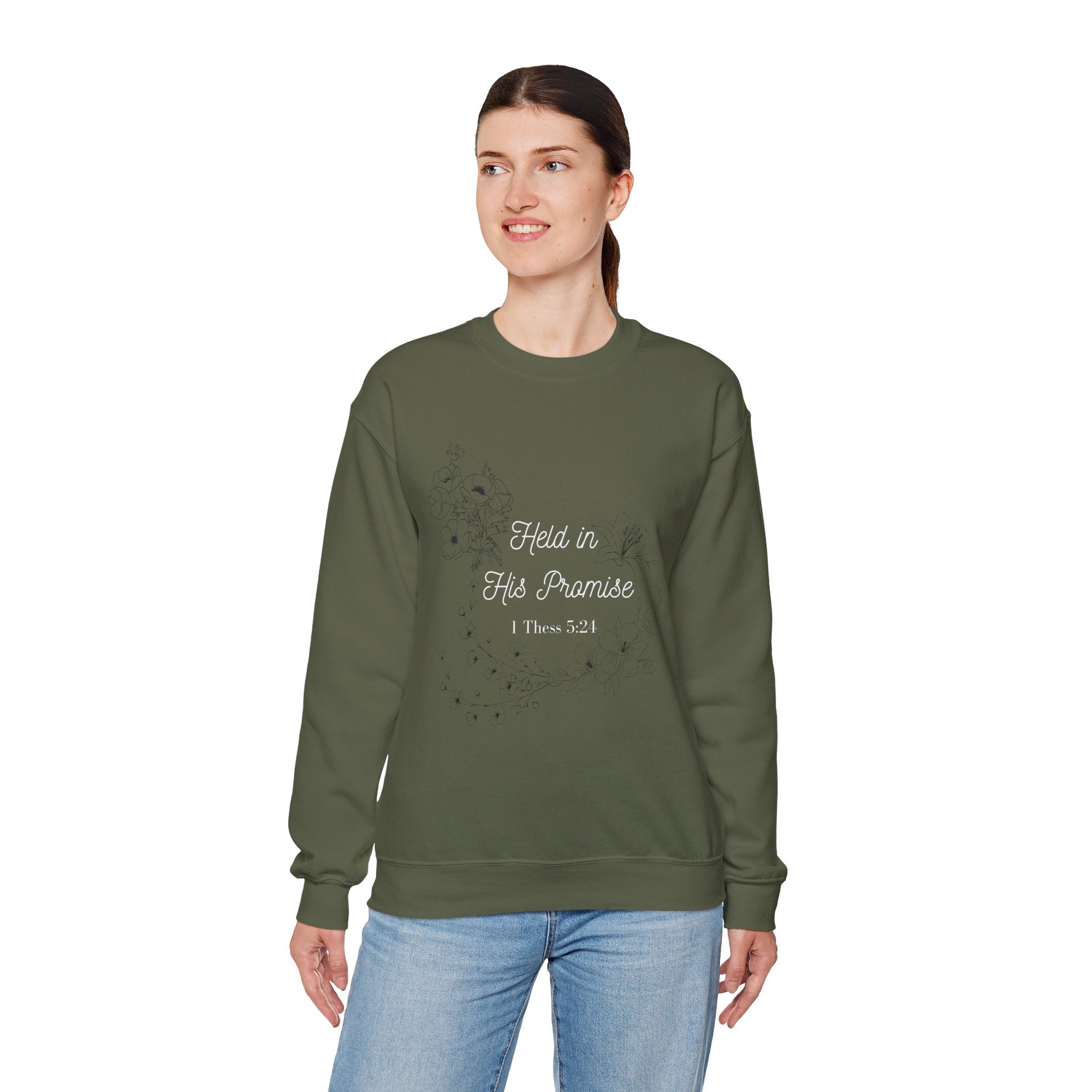 Held in His Promise Crewneck Sweatshirt