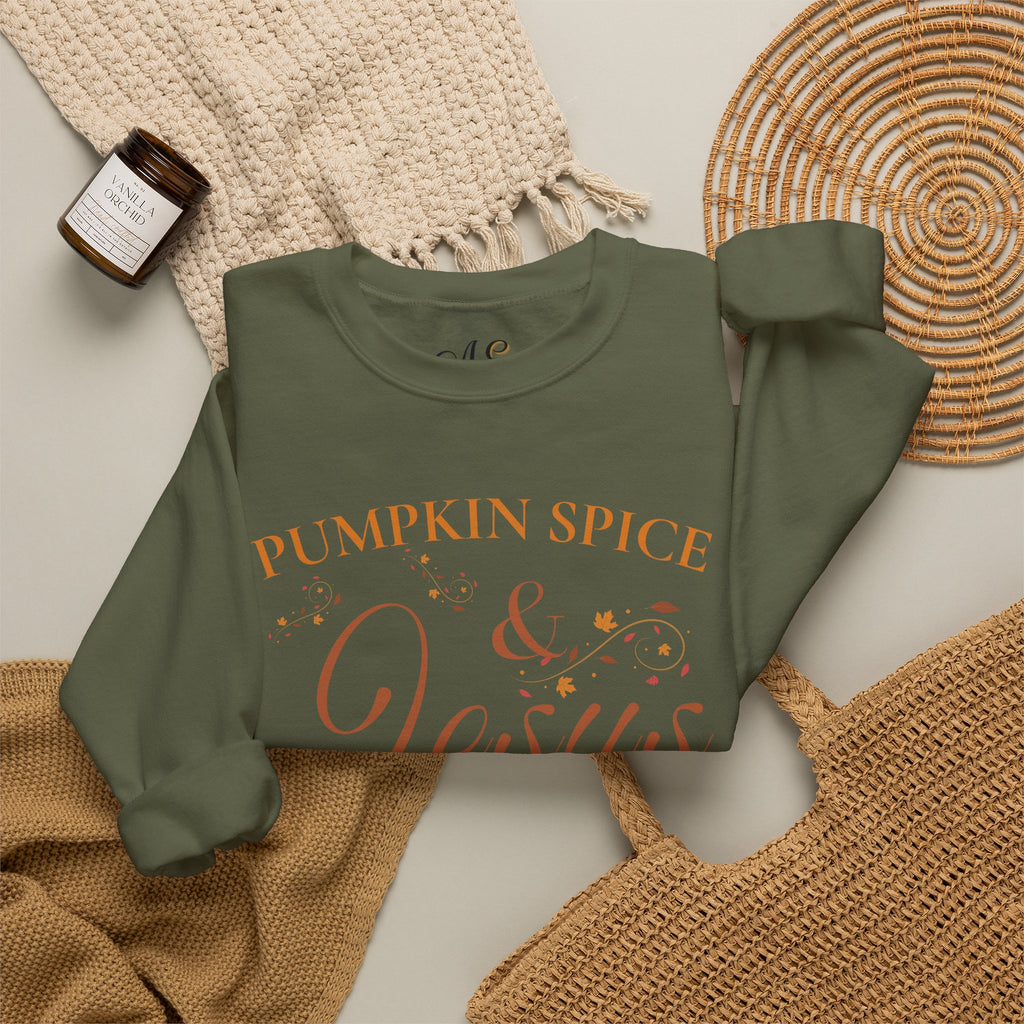 Pumpkin Spice & Jesus Crewneck Sweatshirt