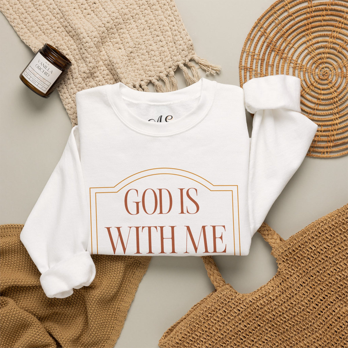 God is With Me Crewneck Sweatshirt