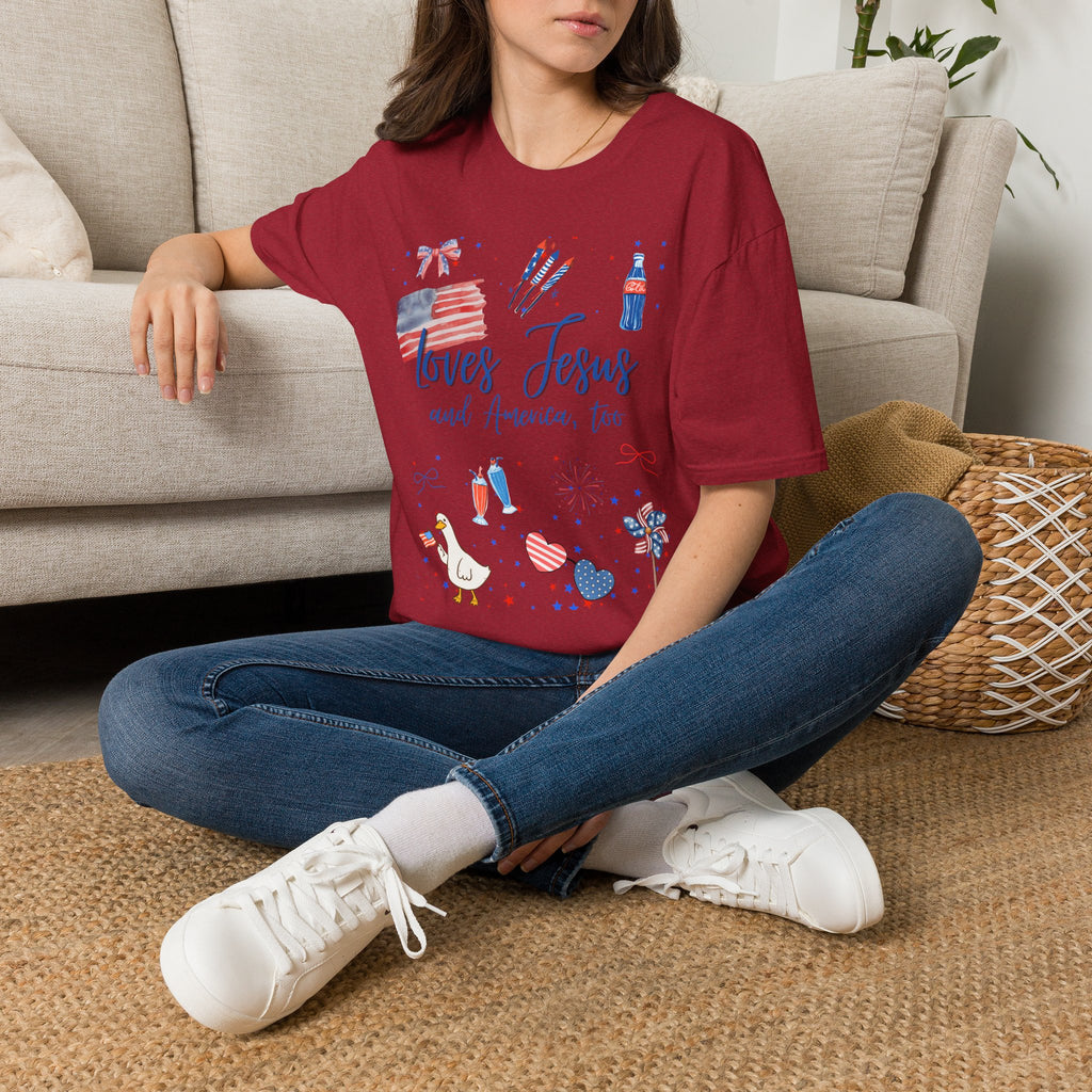 Loves Jesus -Blue Edition Classic fit T-shirt