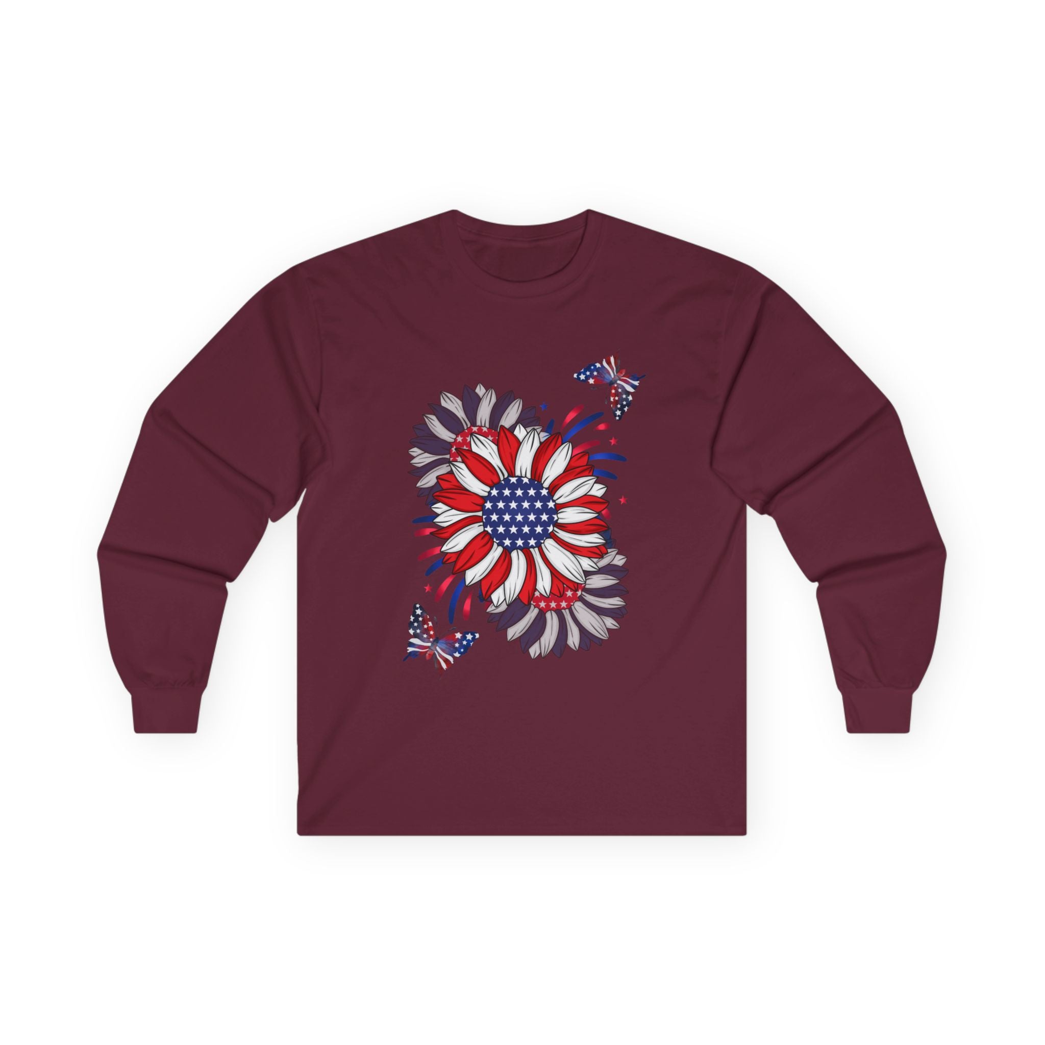 Flowers & Butterflies - Blue Edition Long Sleeve Classic Fit
