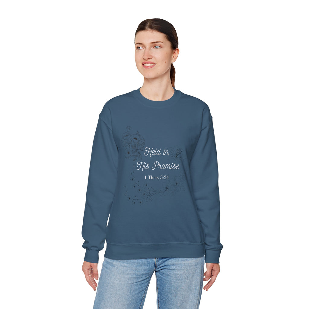 Held in His Promise Crewneck Sweatshirt