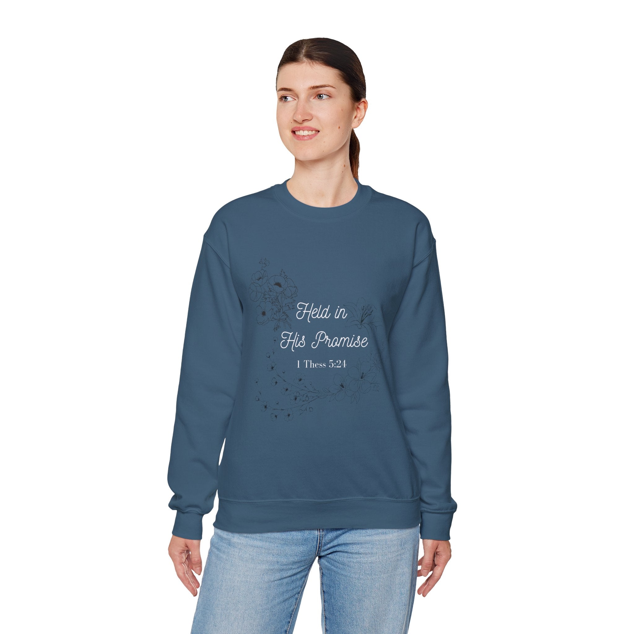 Held in His Promise Crewneck Sweatshirt