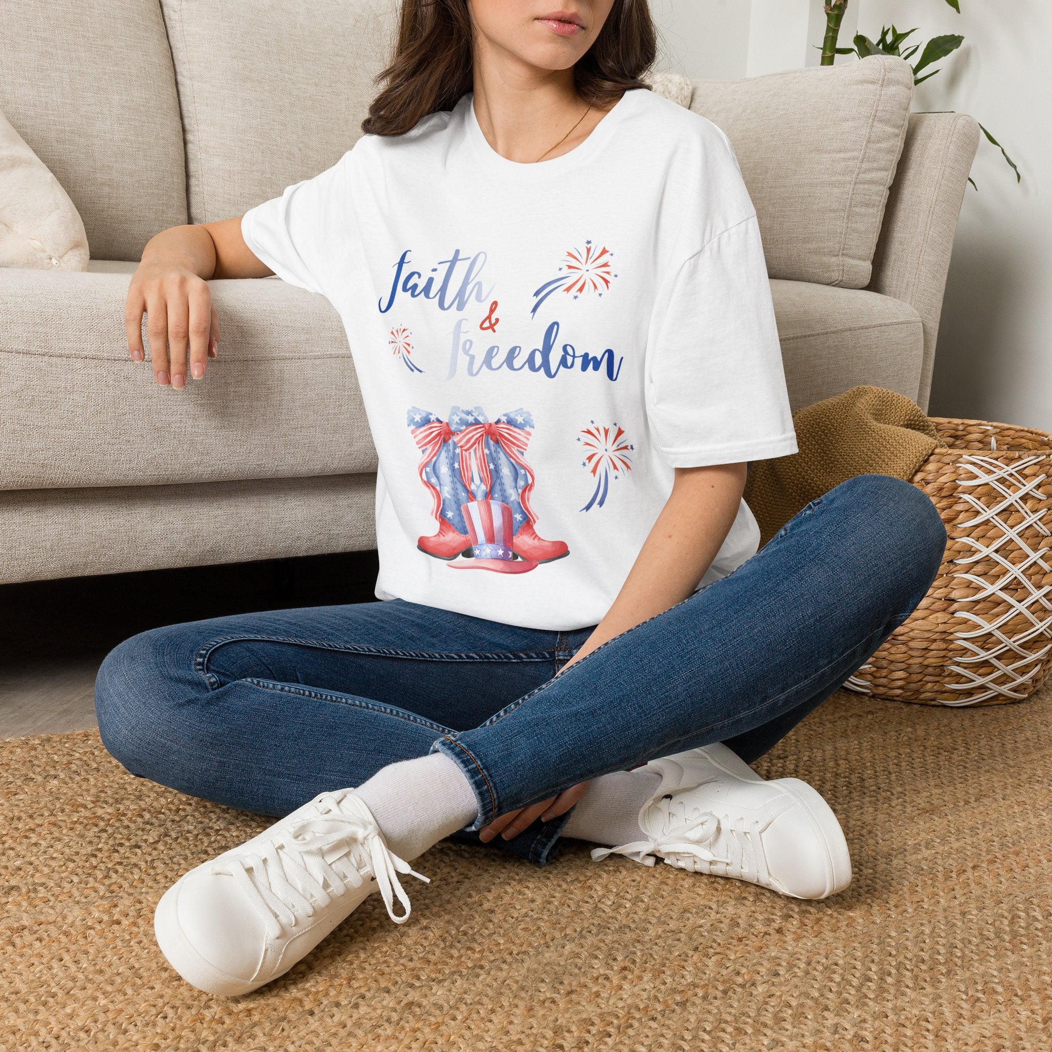 Faith & Freedom - Blue Edition Classic Fit T-shirt