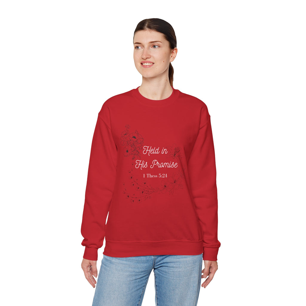 Held in His Promise Crewneck Sweatshirt