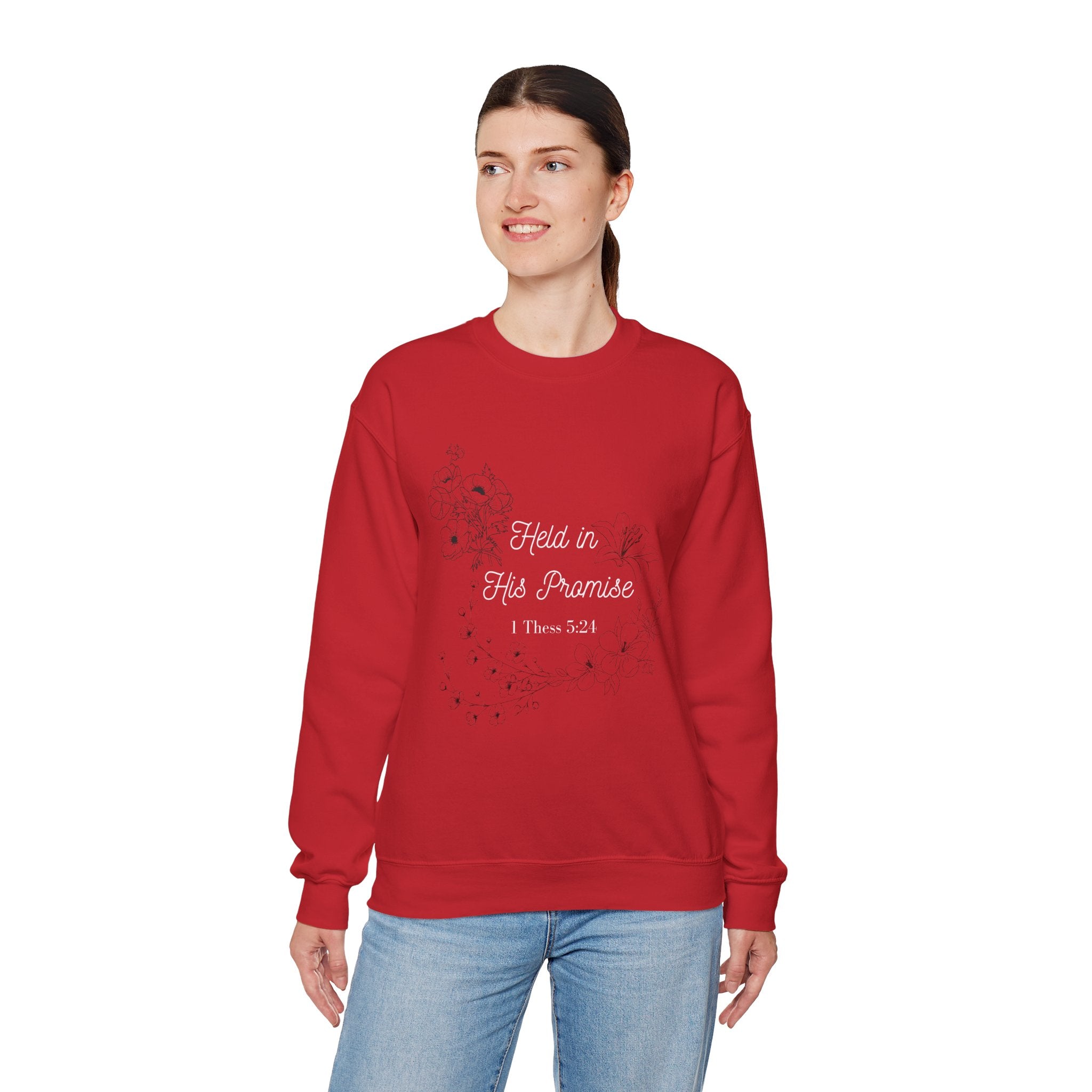 Held in His Promise Crewneck Sweatshirt