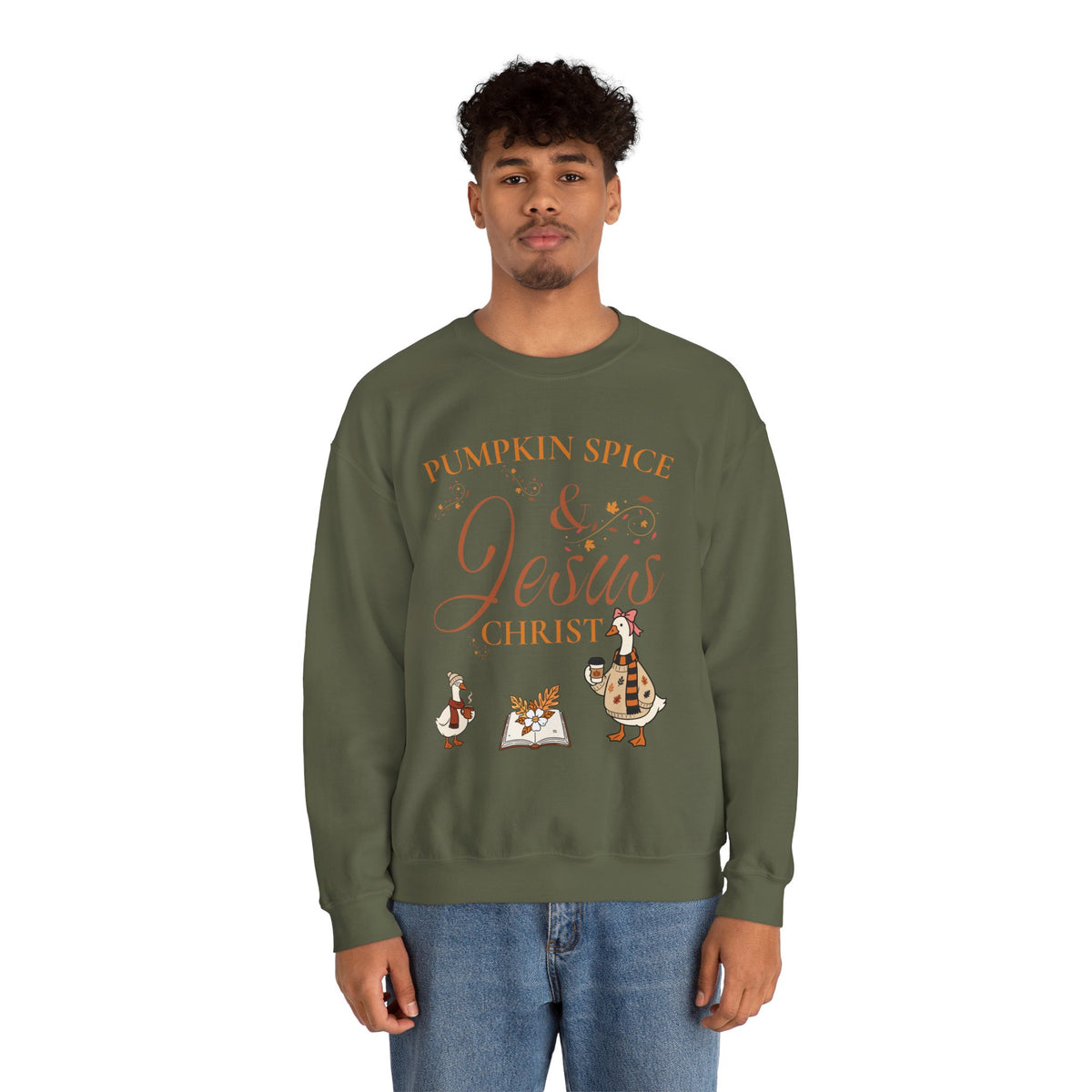 Pumpkin Spice & Jesus Crewneck Sweatshirt