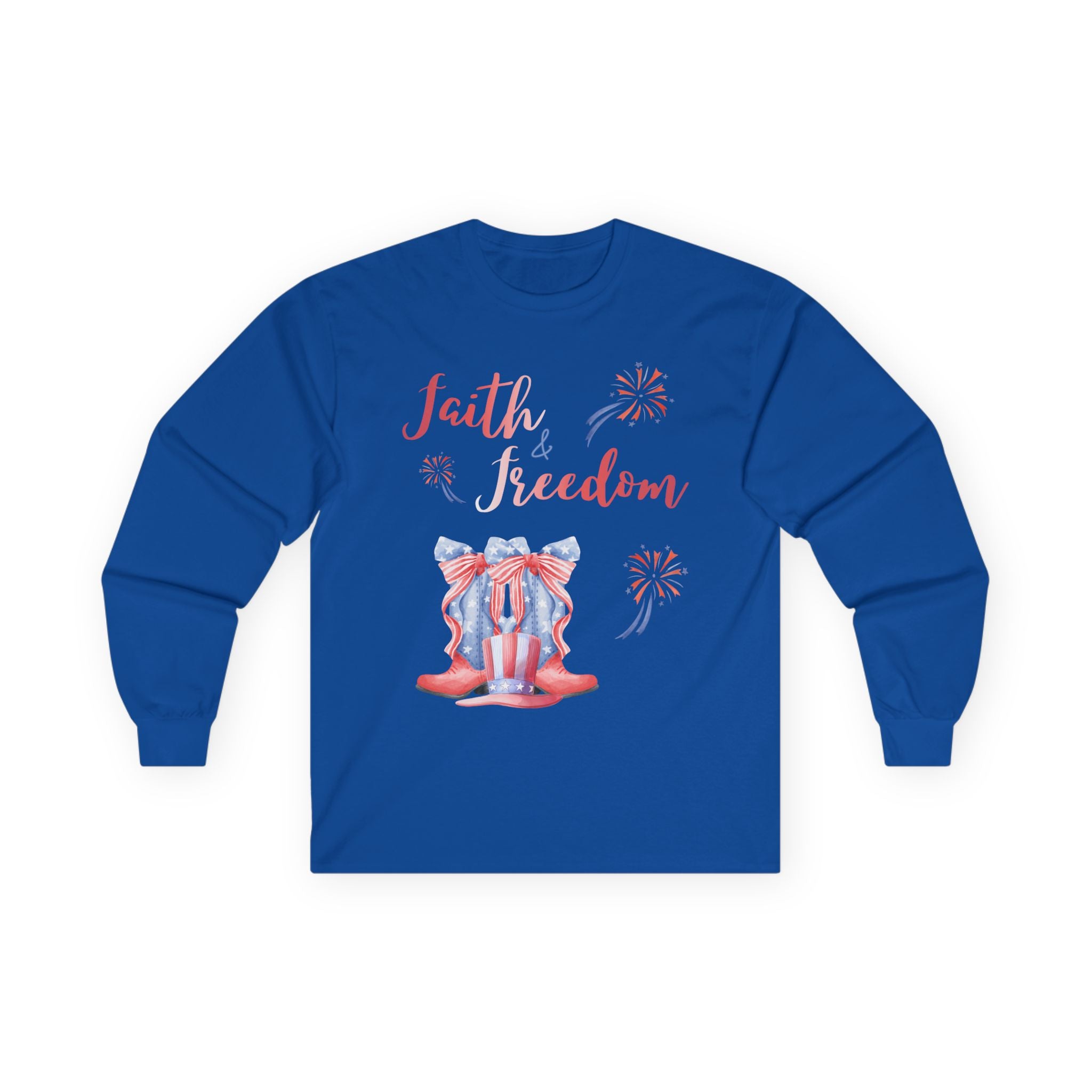 Faith & Freedom - Red Edition Long Sleeve Classic Fit