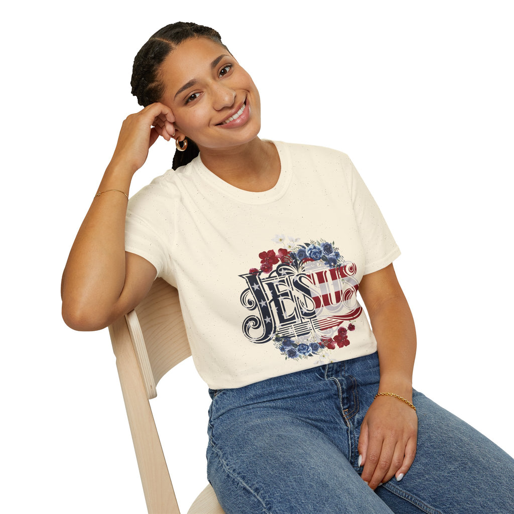 Jesus American Flag Classic Fit T-shirt