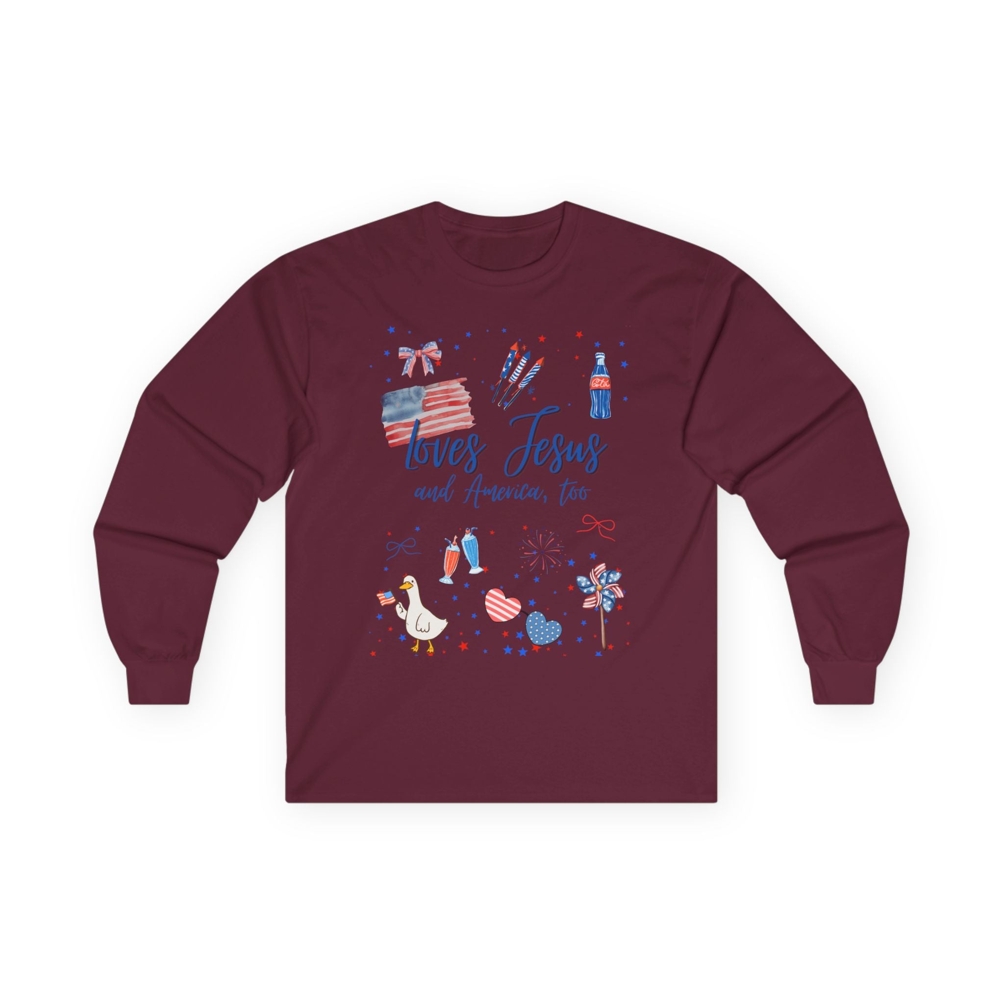 Loves Jesus- Blue Edition Long Sleeve Classic Fit