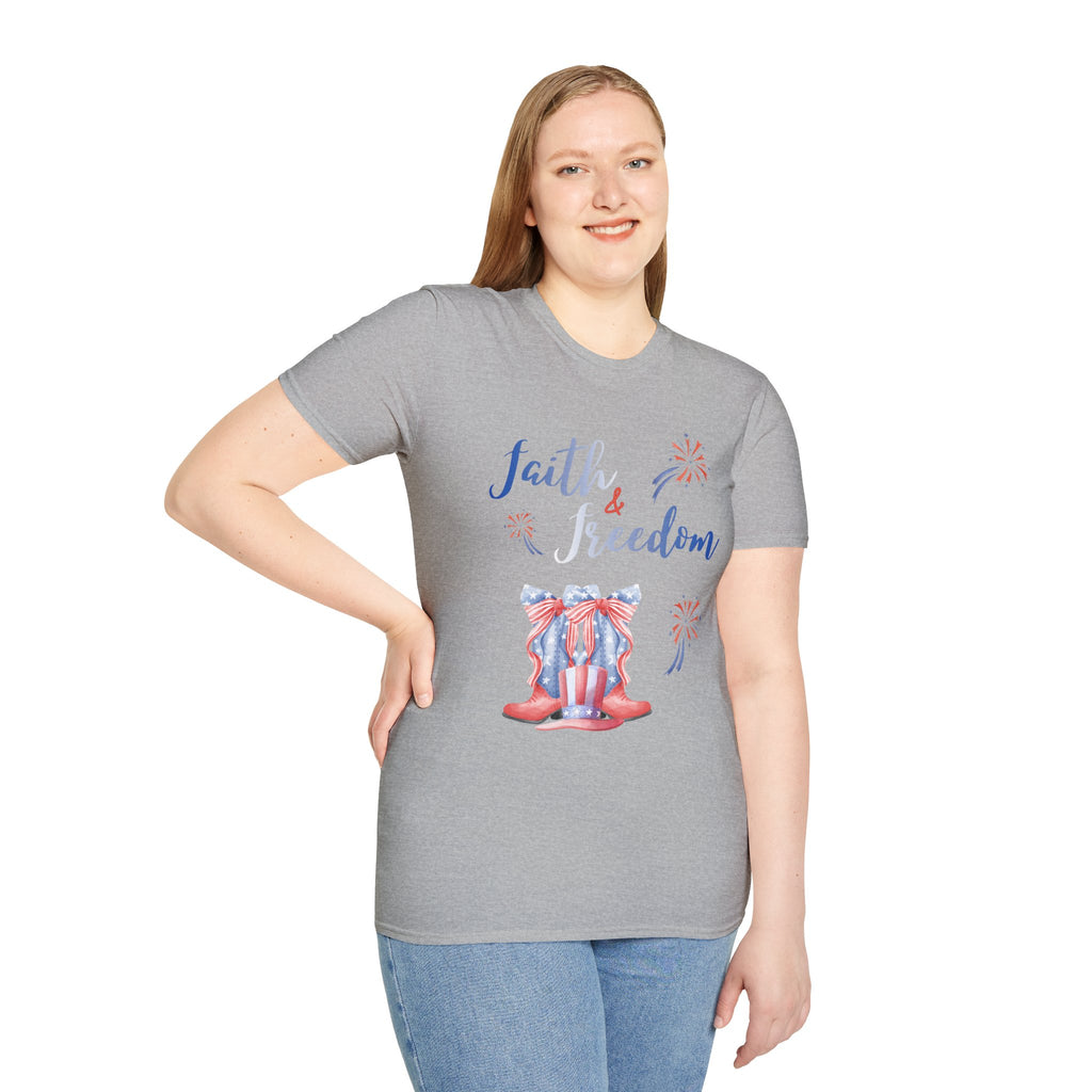 Faith & Freedom - Blue Edition Classic Fit T-shirt