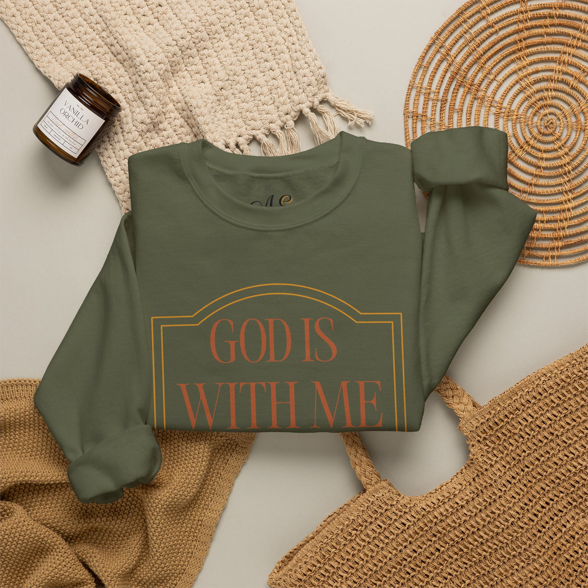 God is With Me Crewneck Sweatshirt