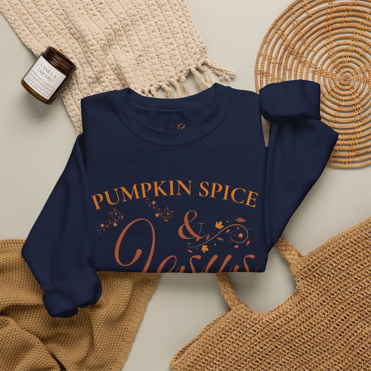 Pumpkin Spice & Jesus Crewneck Sweatshirt