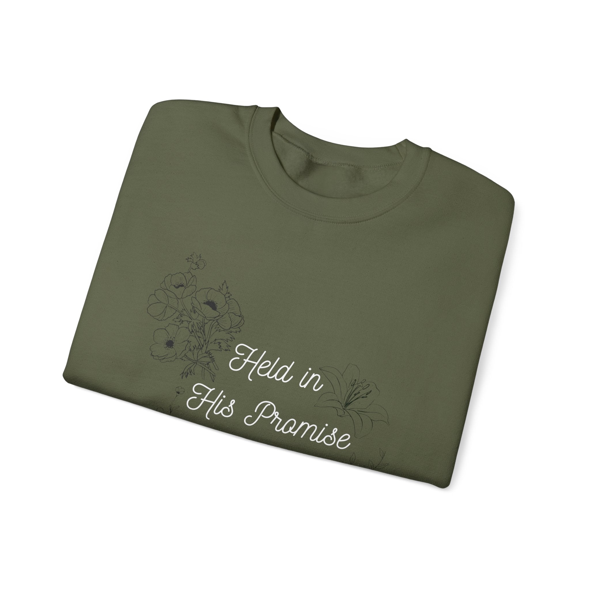 Held in His Promise Crewneck Sweatshirt