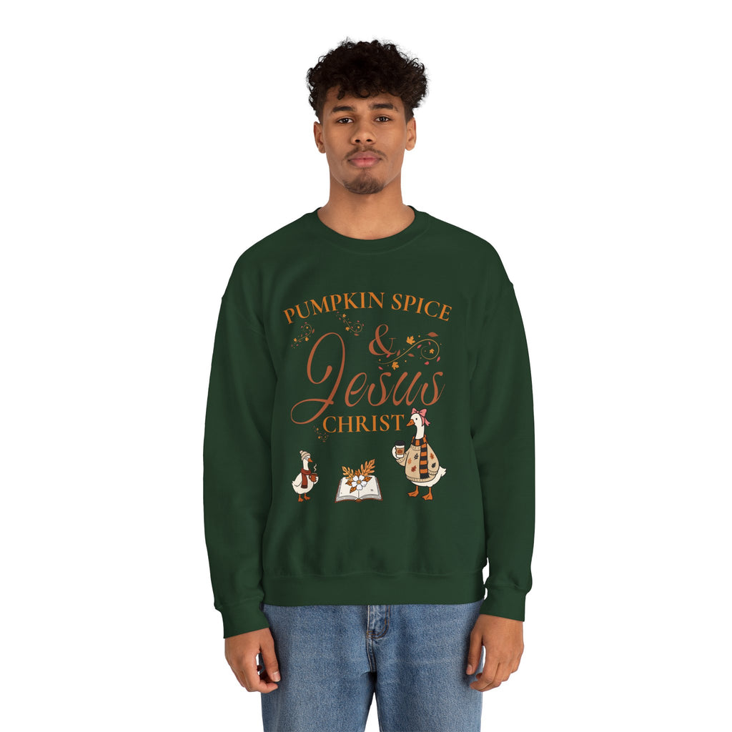 Pumpkin Spice & Jesus Crewneck Sweatshirt