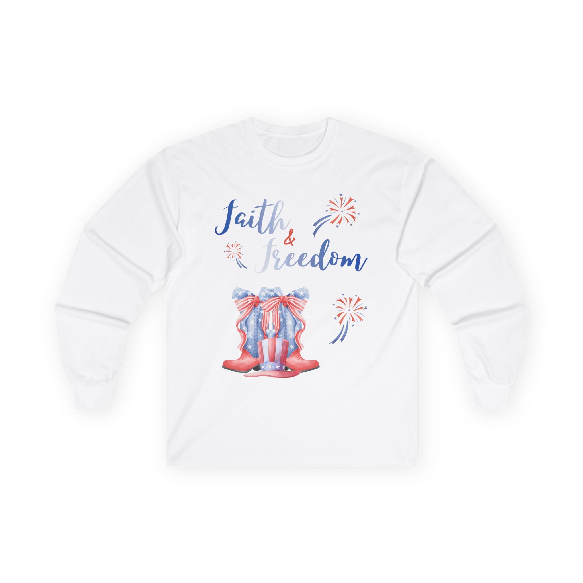 Faith & Freedom - Blue Edition Long Sleeve Classic Fit