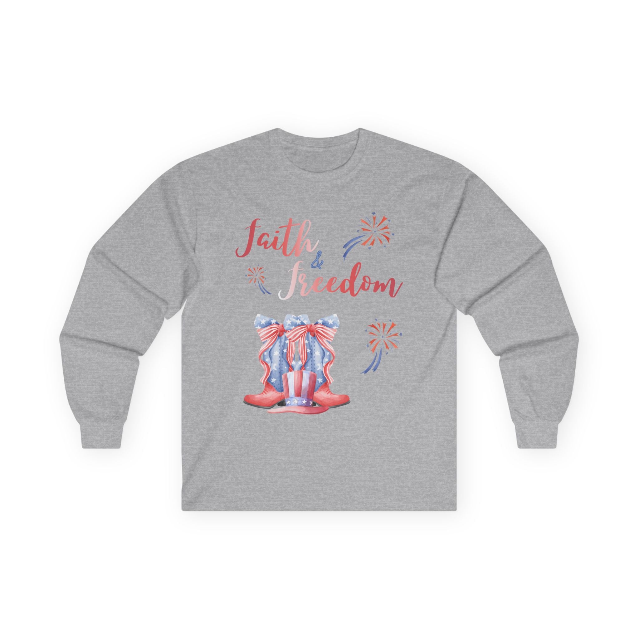 Faith & Freedom - Red Edition Long Sleeve Classic Fit