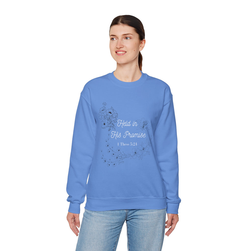 Held in His Promise Crewneck Sweatshirt