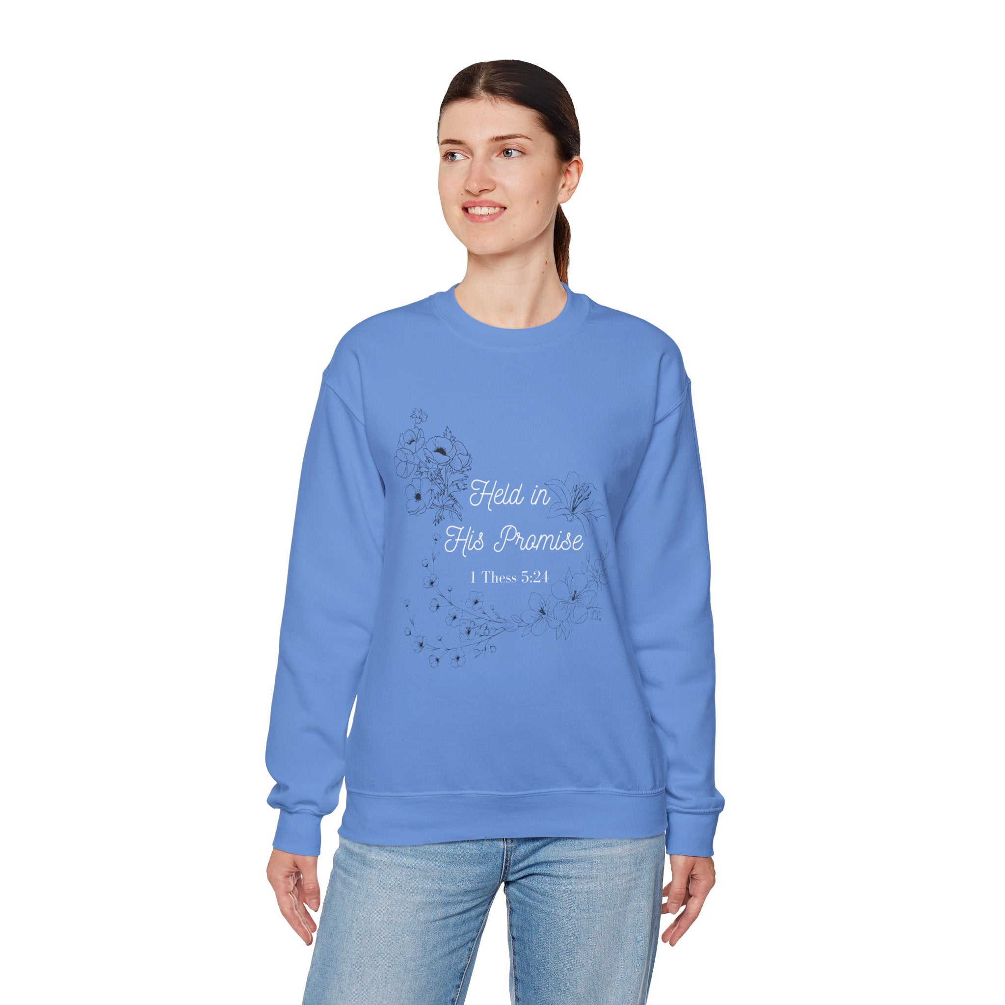 Held in His Promise Crewneck Sweatshirt