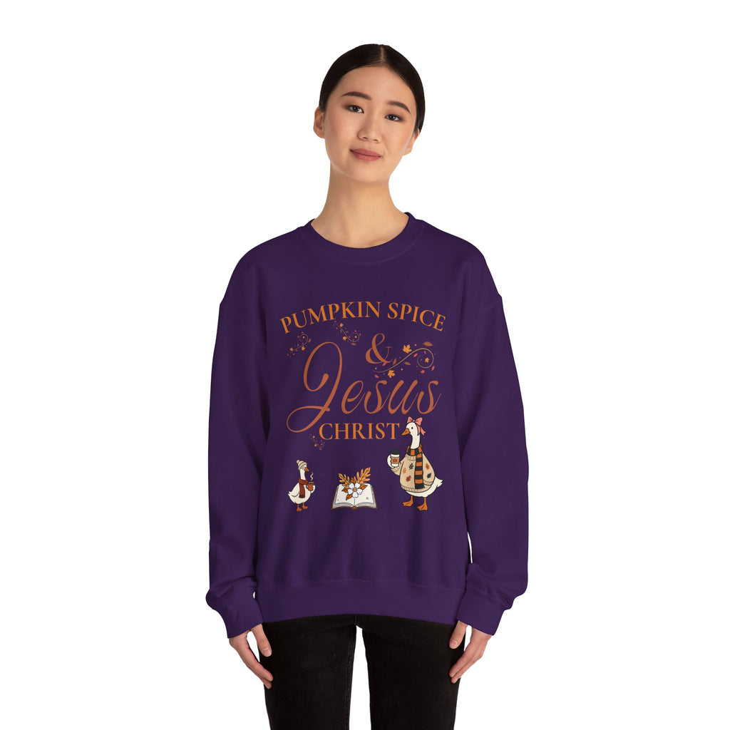 Pumpkin Spice & Jesus Crewneck Sweatshirt