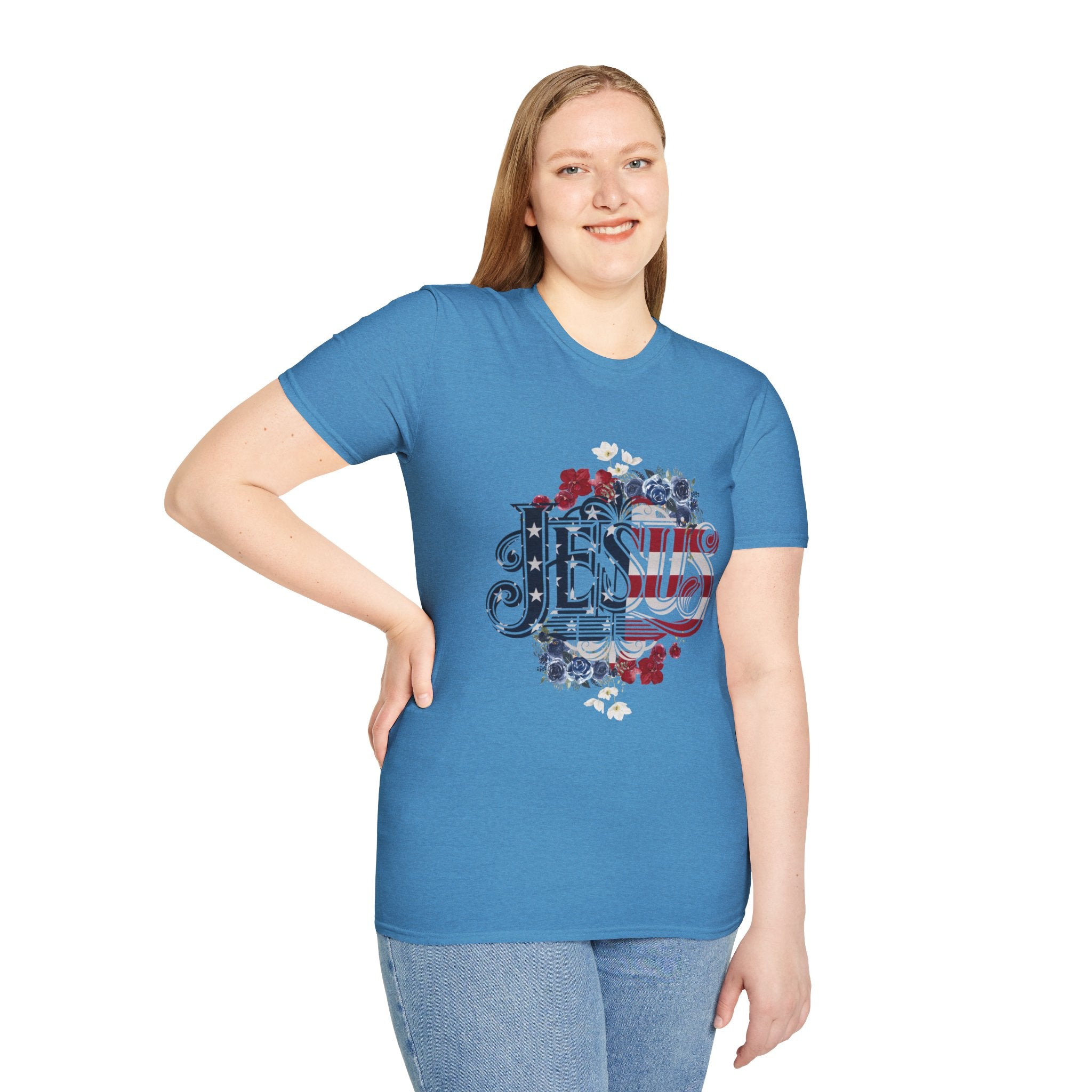 Jesus American Flag Classic Fit T-shirt