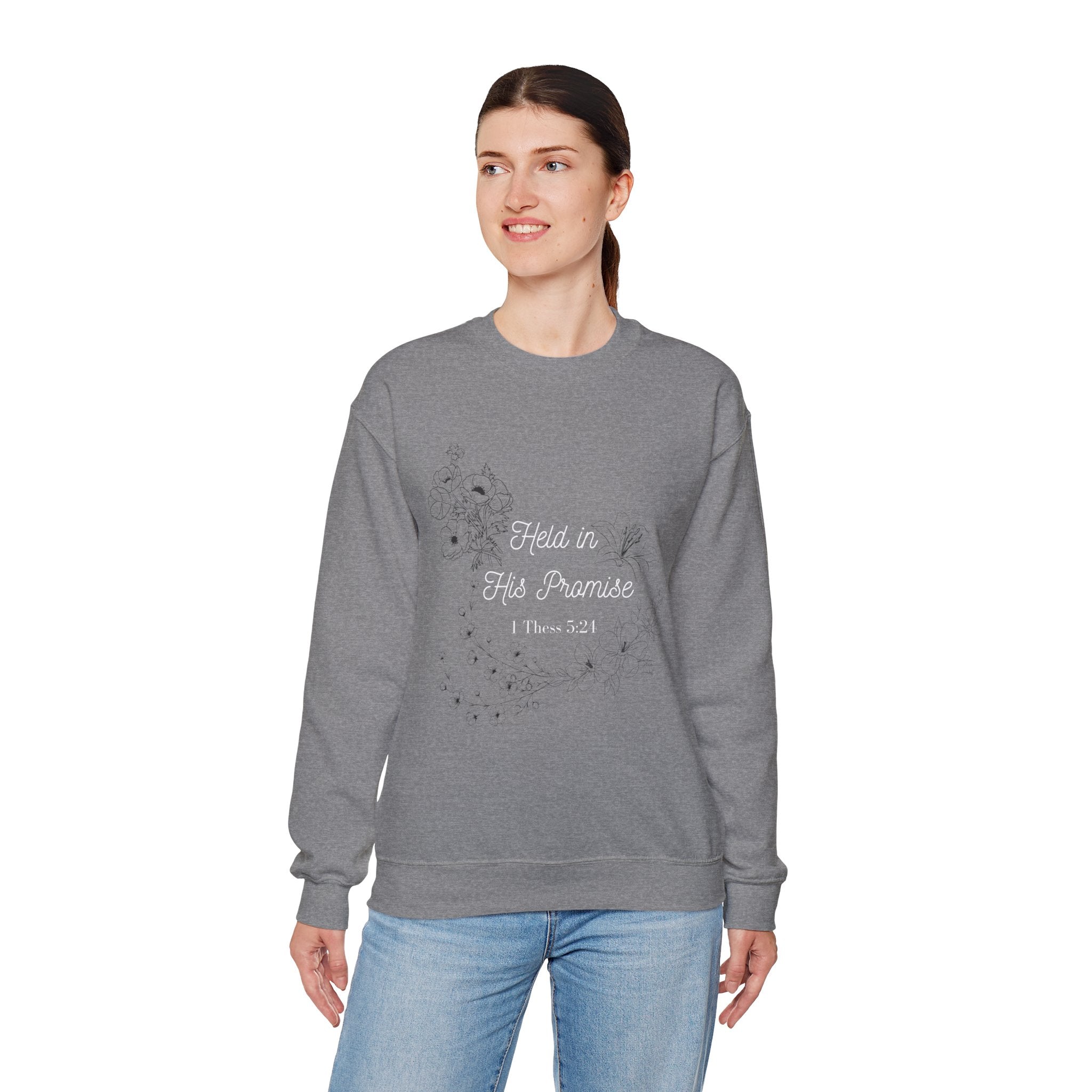 Held in His Promise Crewneck Sweatshirt
