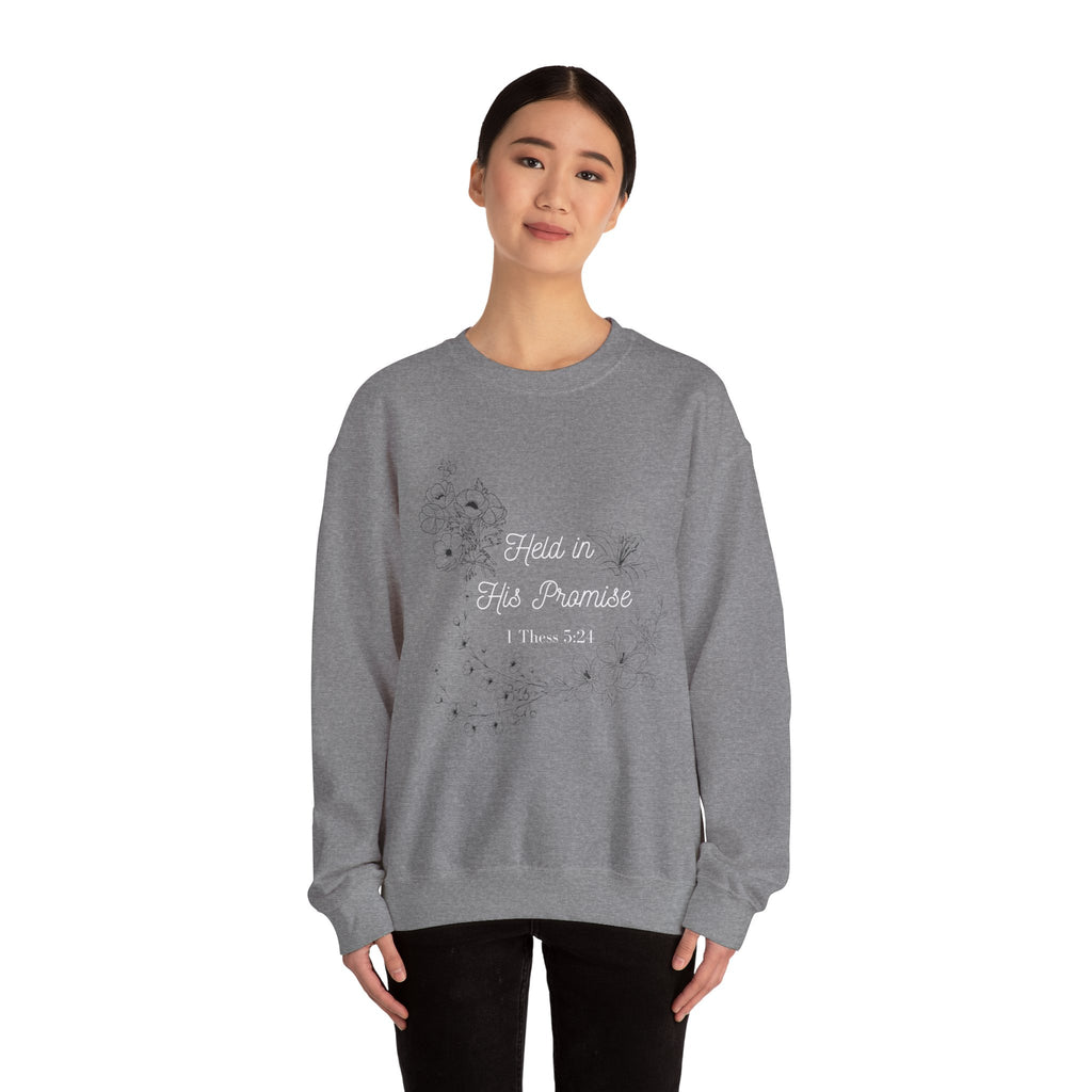 Held in His Promise Crewneck Sweatshirt