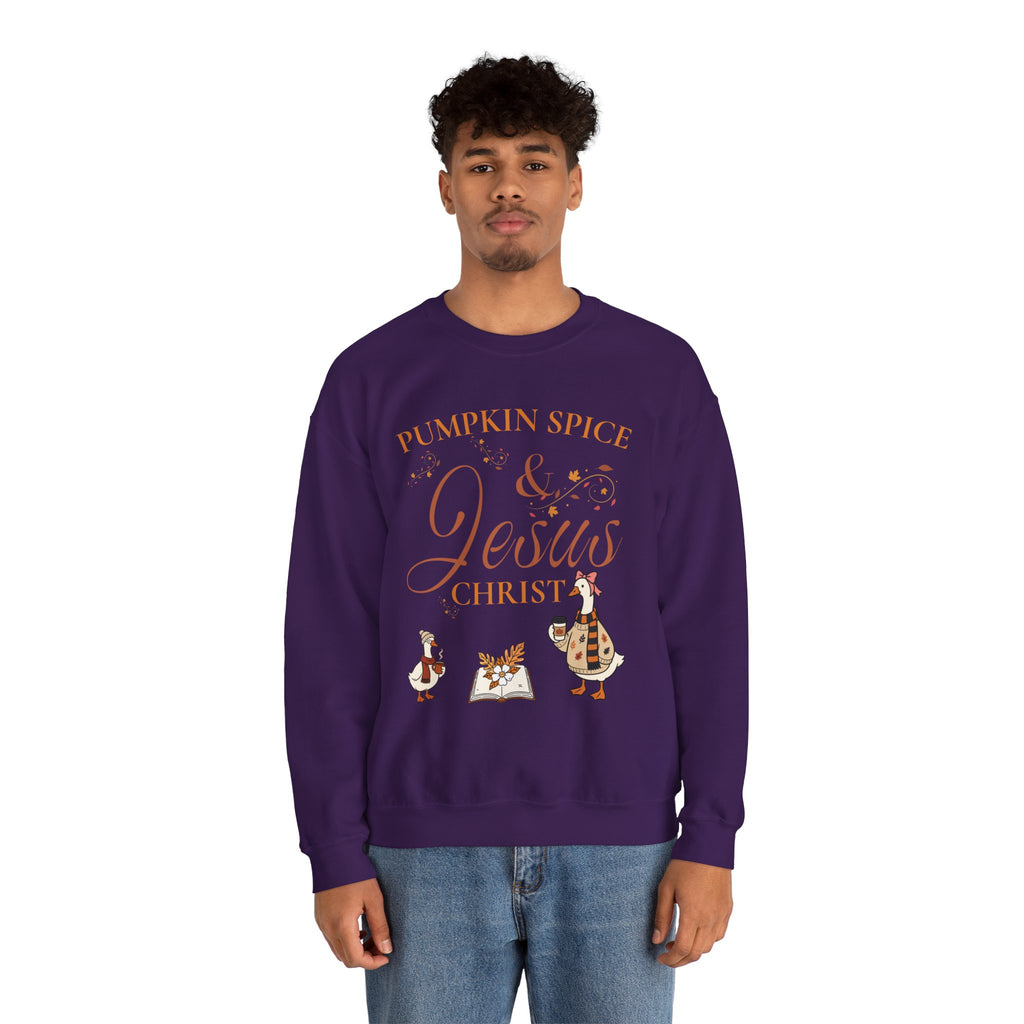 Pumpkin Spice & Jesus Crewneck Sweatshirt