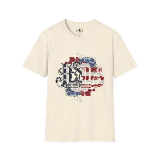 Jesus American Flag Classic Fit T-shirt