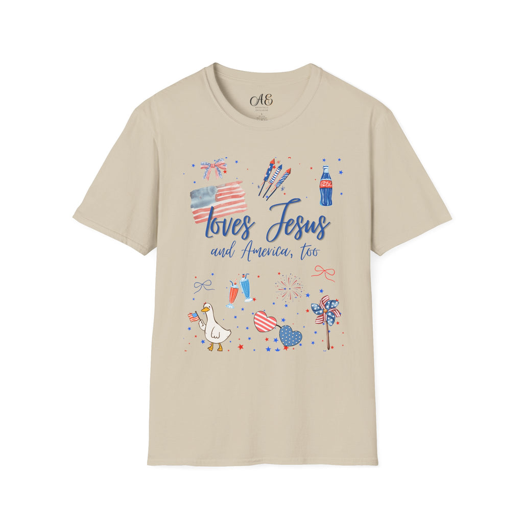Loves Jesus -Blue Edition Classic fit T-shirt
