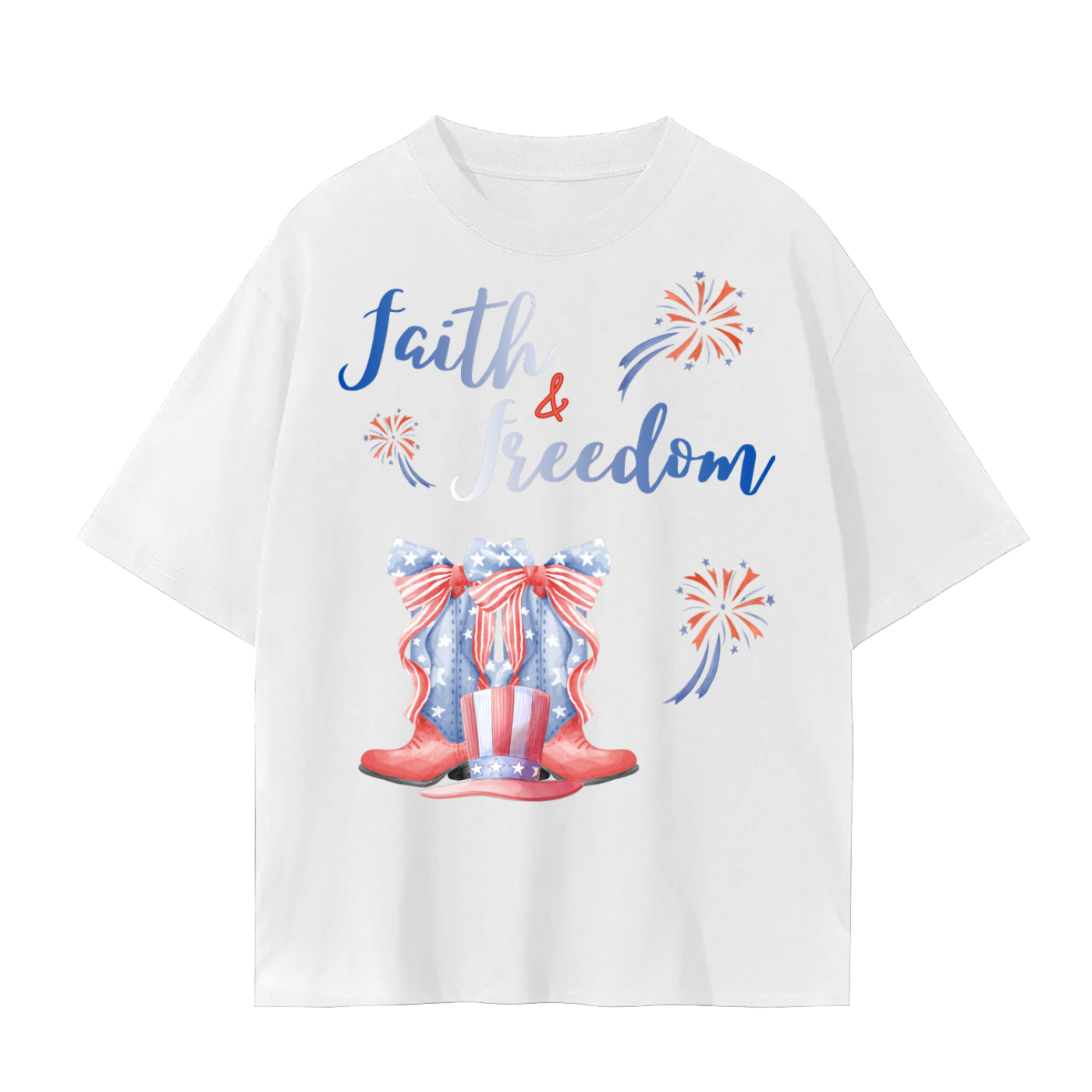 Faith & Freedom T-shirt - Blue Edition Relax Fit