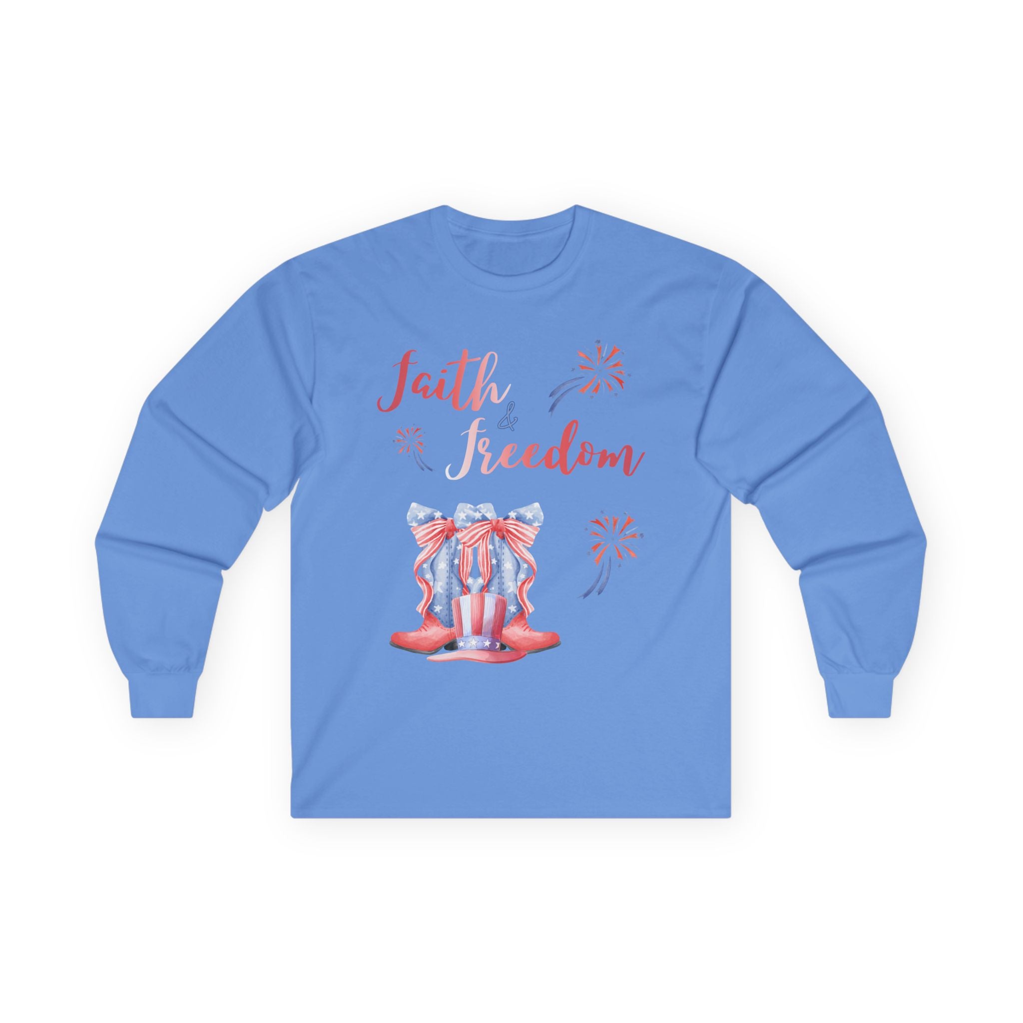 Faith & Freedom - Red Edition Long Sleeve Classic Fit