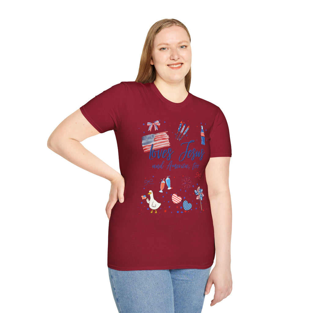 Loves Jesus -Blue Edition Classic fit T-shirt