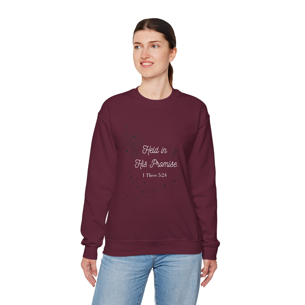 Held in His Promise Crewneck Sweatshirt