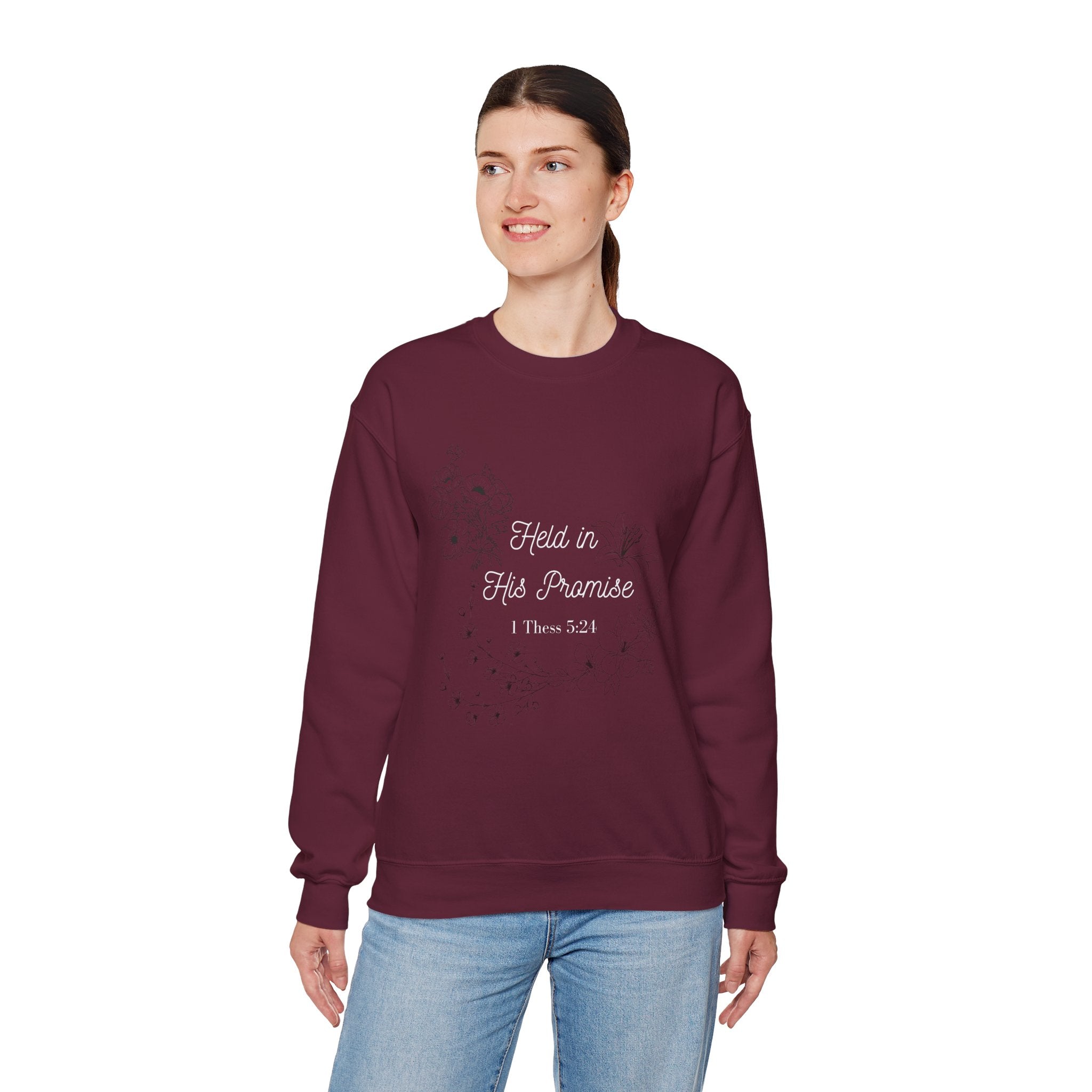 Held in His Promise Crewneck Sweatshirt