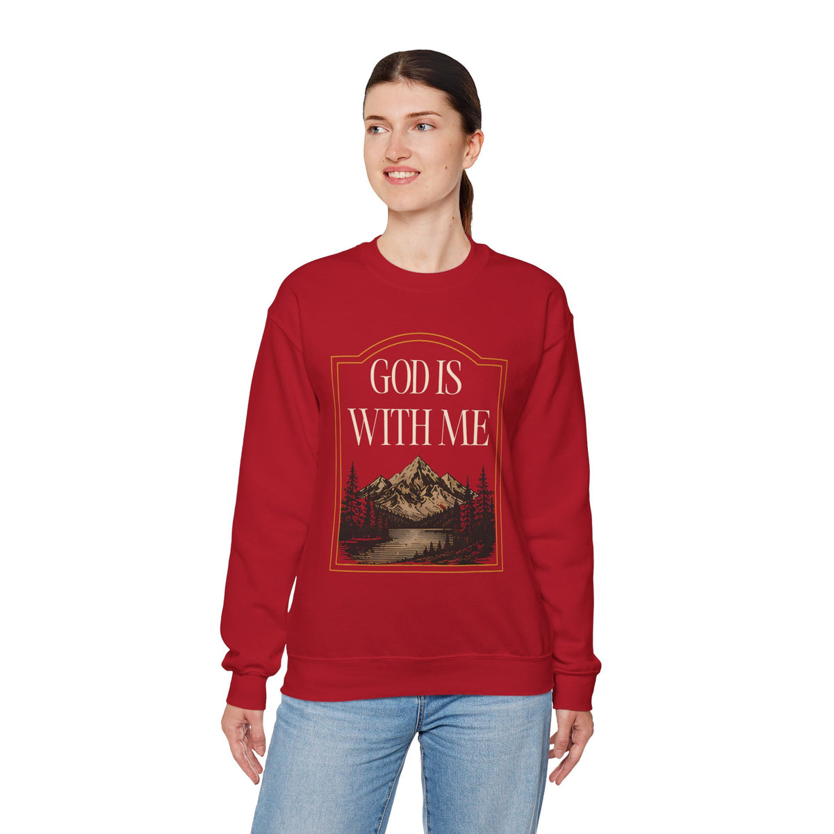 God is With Me Crewneck Sweatshirt