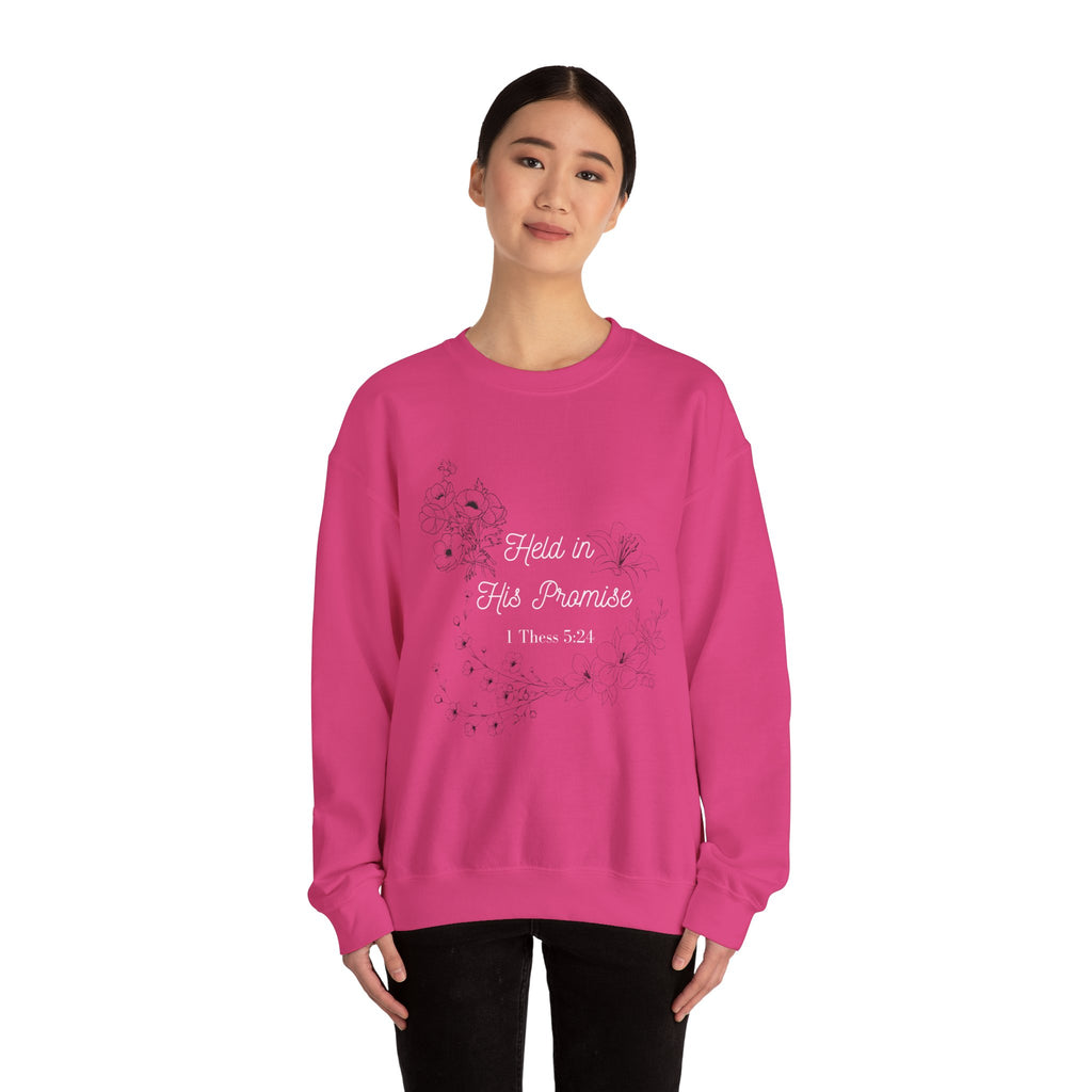 Held in His Promise Crewneck Sweatshirt