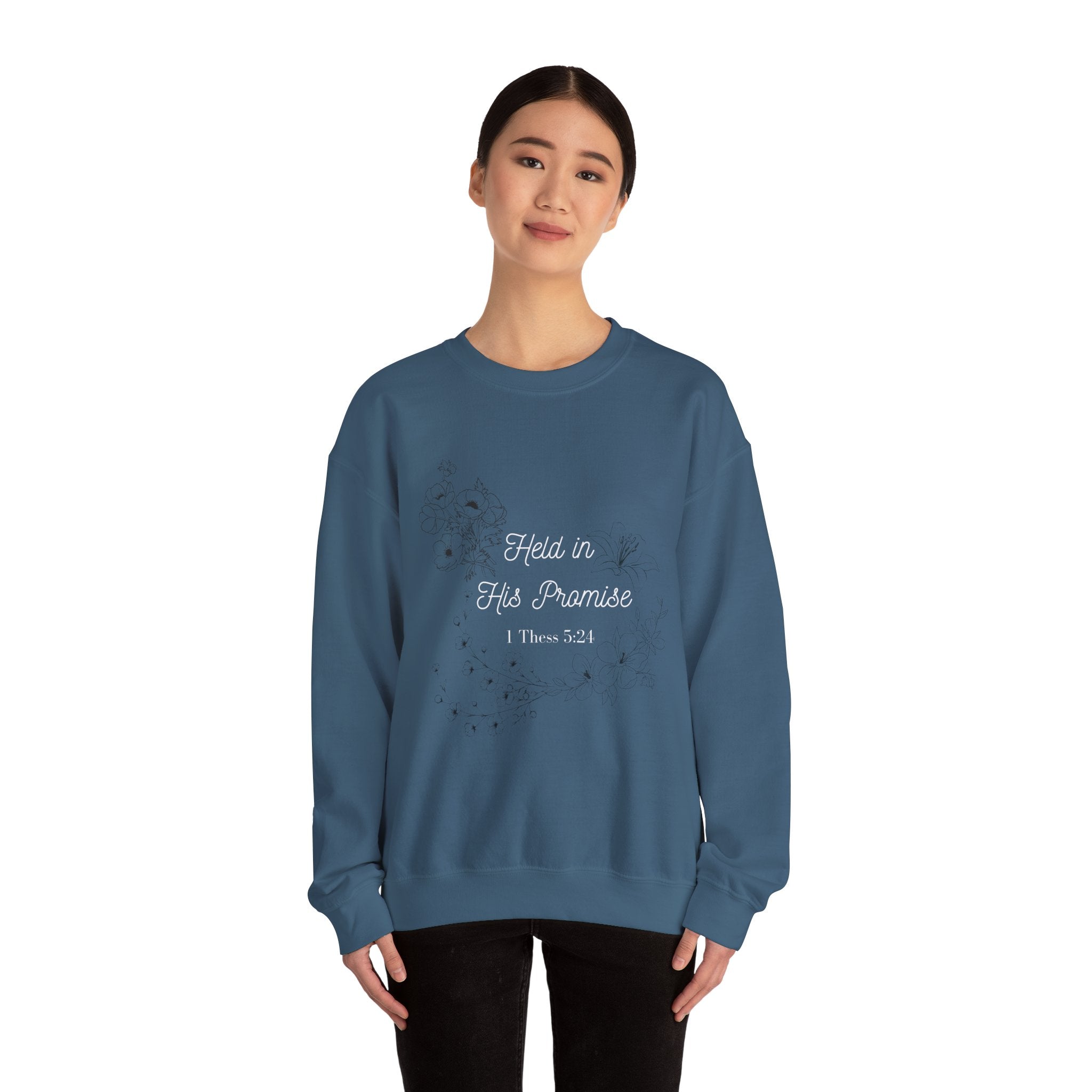 Held in His Promise Crewneck Sweatshirt