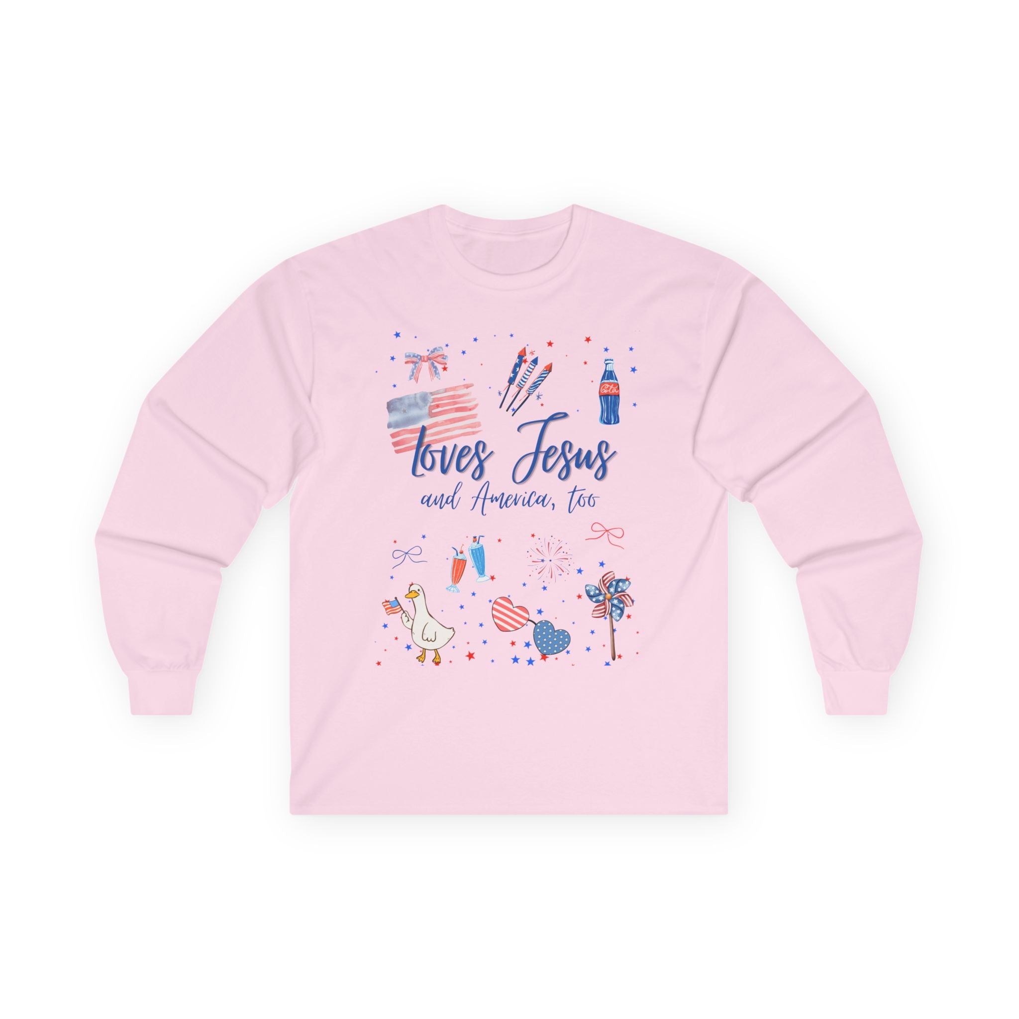 Loves Jesus- Blue Edition Long Sleeve Classic Fit