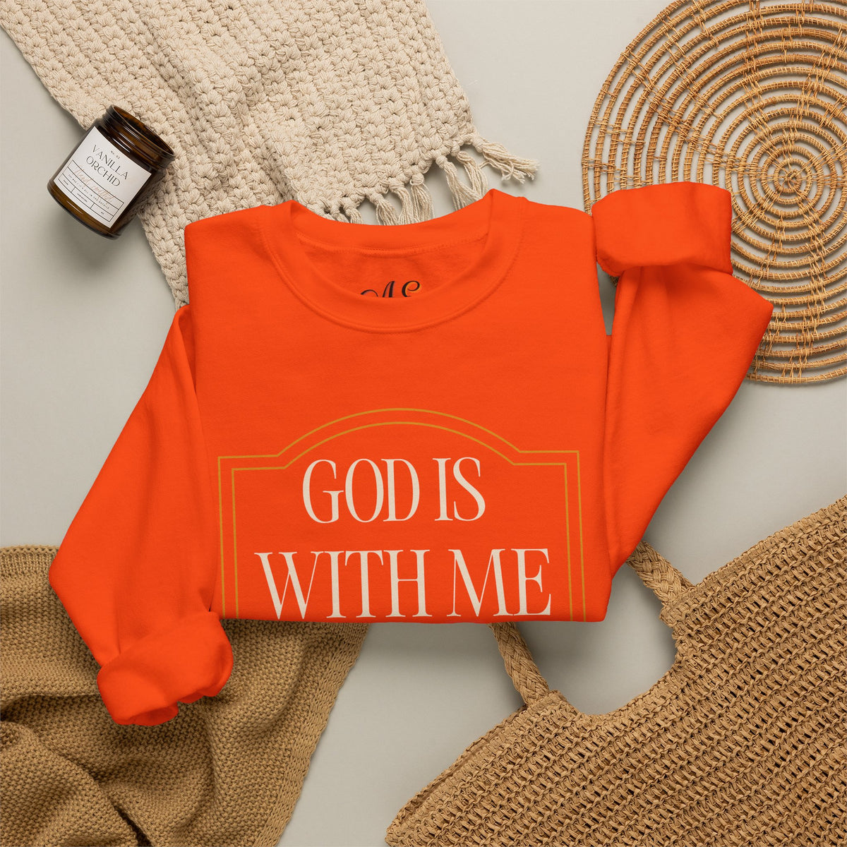 God is With Me Crewneck Sweatshirt