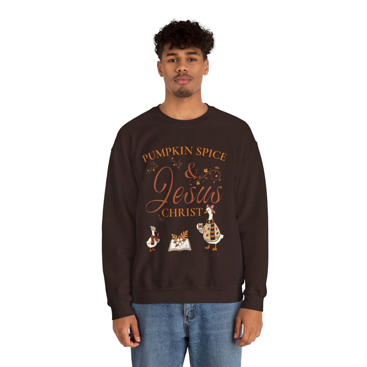 Pumpkin Spice & Jesus Crewneck Sweatshirt