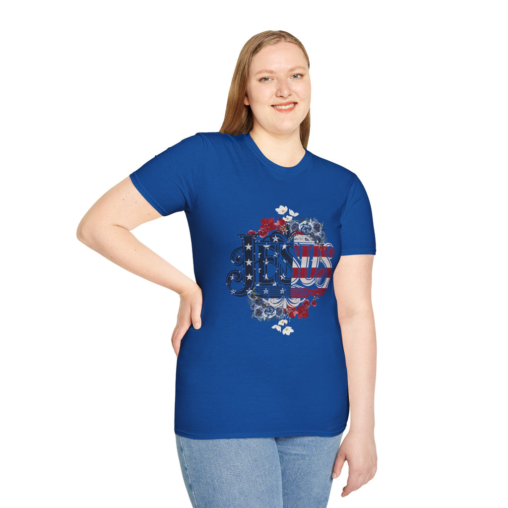 Jesus American Flag Classic Fit T-shirt