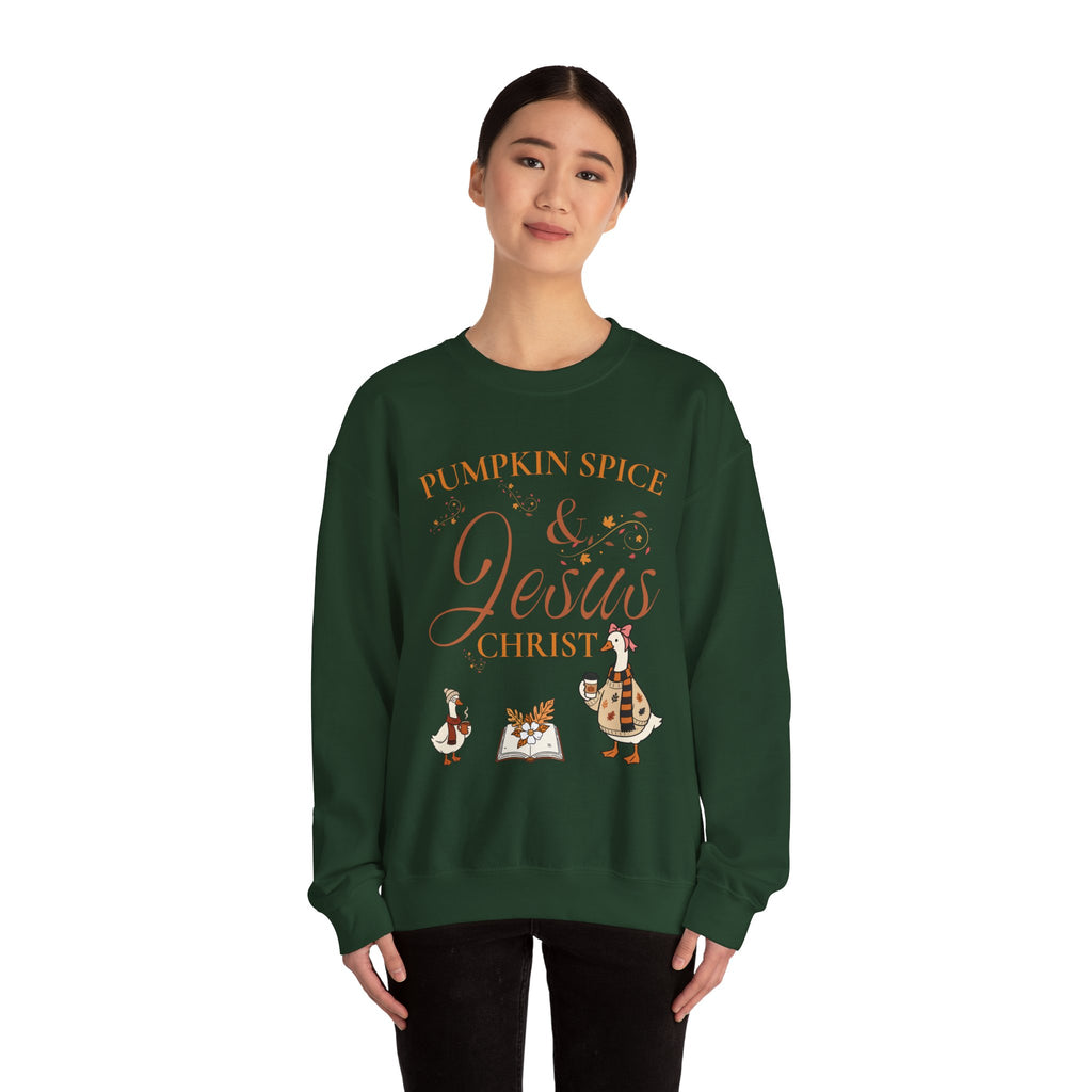 Pumpkin Spice & Jesus Crewneck Sweatshirt