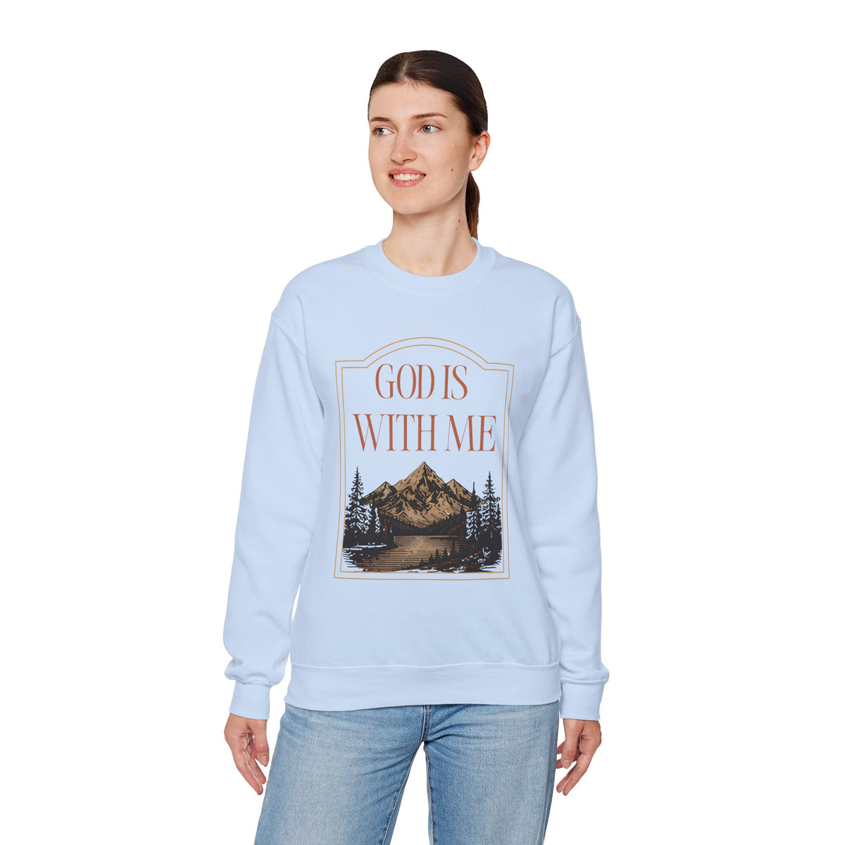 God is With Me Crewneck Sweatshirt