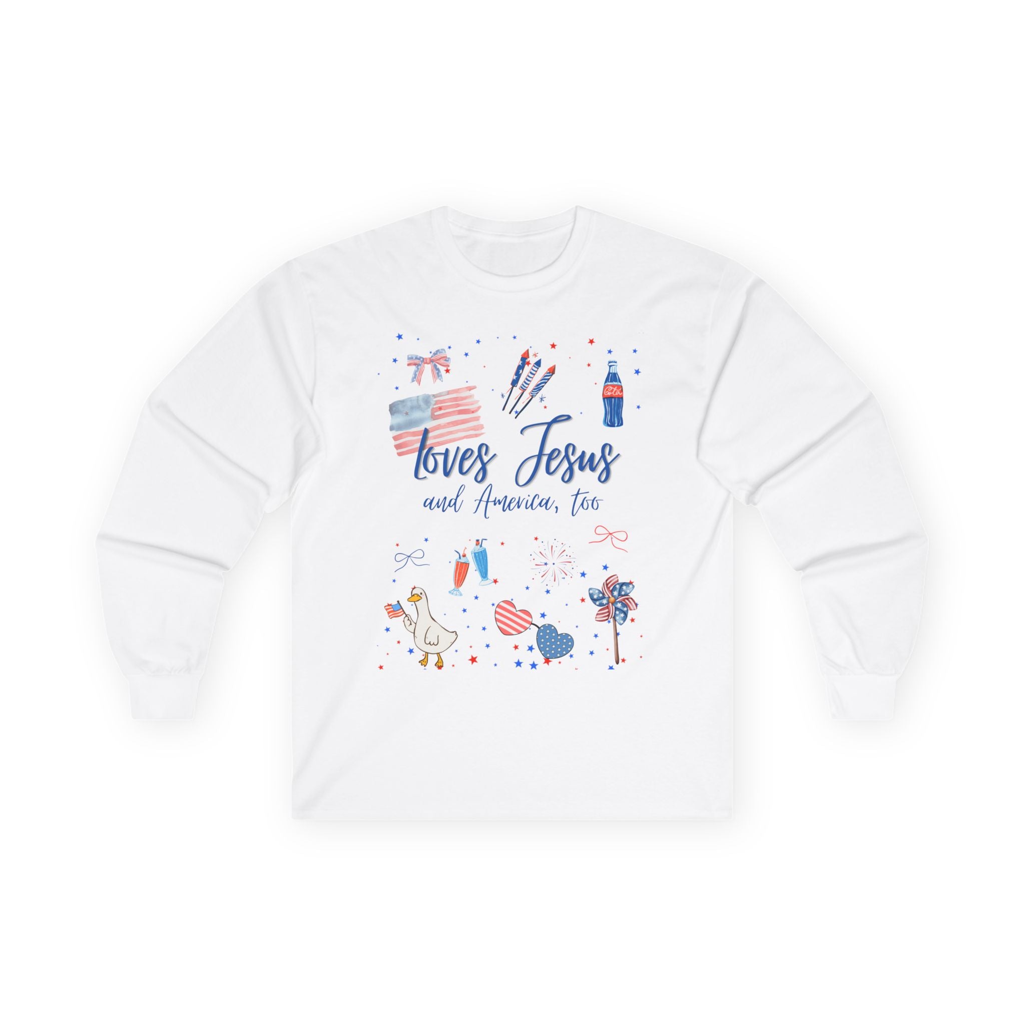 Loves Jesus- Blue Edition Long Sleeve Classic Fit